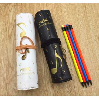 High quality top sale roll up round pencil case for students for office stationery