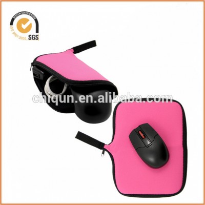 Hot Pink Color A3 Neoprene Soft Magic laptop mouse bags Multi-functional Digital Bag Waterproof Speed Mouse Pad